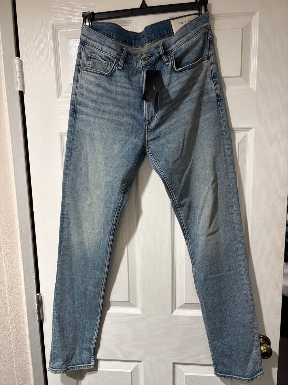 rag & bone Men's Light Blue Straight Jeans